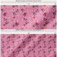 thumbnail image 2 of Soimoi Cotton Voile Fabric Leaves, & Rose Floral Printed Craft Fabric by The Yard 42 Inch Wide, 2 of 7