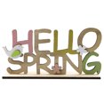 thumbnail image 1 of Miangastore Rabbit Shape Wood Decor Wood Easter Printed Letter Shape Adorn Multi 1Pcs, 1 of 8