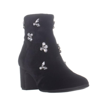 Womens Anne Klein Glinda Studded Ankle Boots, Black