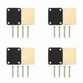 thumbnail image 1 of 4X Plaque de Cou Dorée avec 4 Vis Pièce de Rechange pour Guitare Électrique Strat, 1 of 8