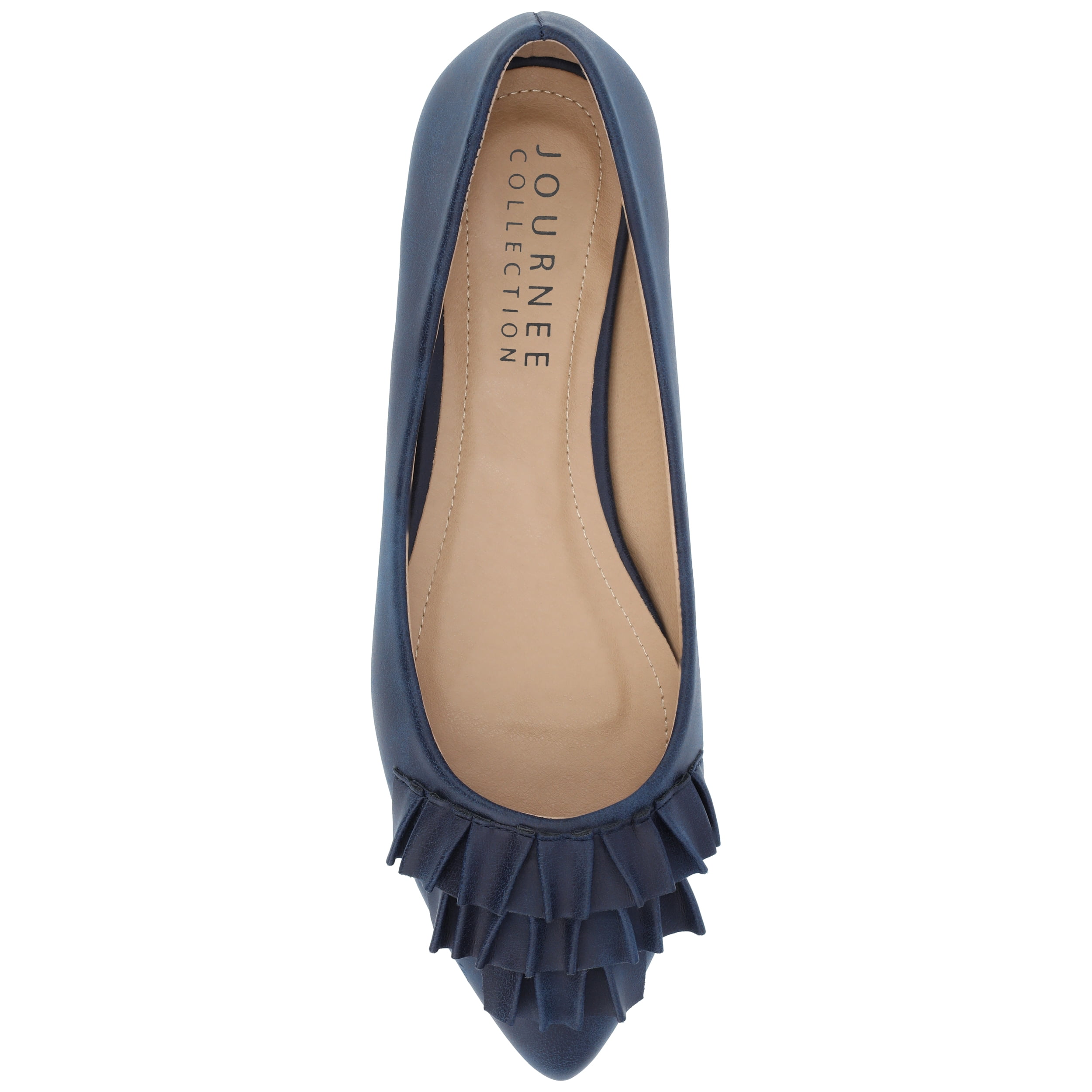 Journee Womens Judy Slip On Pointed Toe Ballet Flats, Widths Available