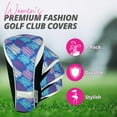 thumbnail image 6 of Taboo Fashions Womens Designer Golf Head Club Covers 4 Pack (Posh Blue), 6 of 7