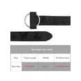 thumbnail image 4 of INSPIRE CHIC Women's Vintage Elegant Pinless Smooth Buckle Silver Circle Casual Belt for Jeans Dress 103x3cm/40.6x1.2" Black, 4 of 6