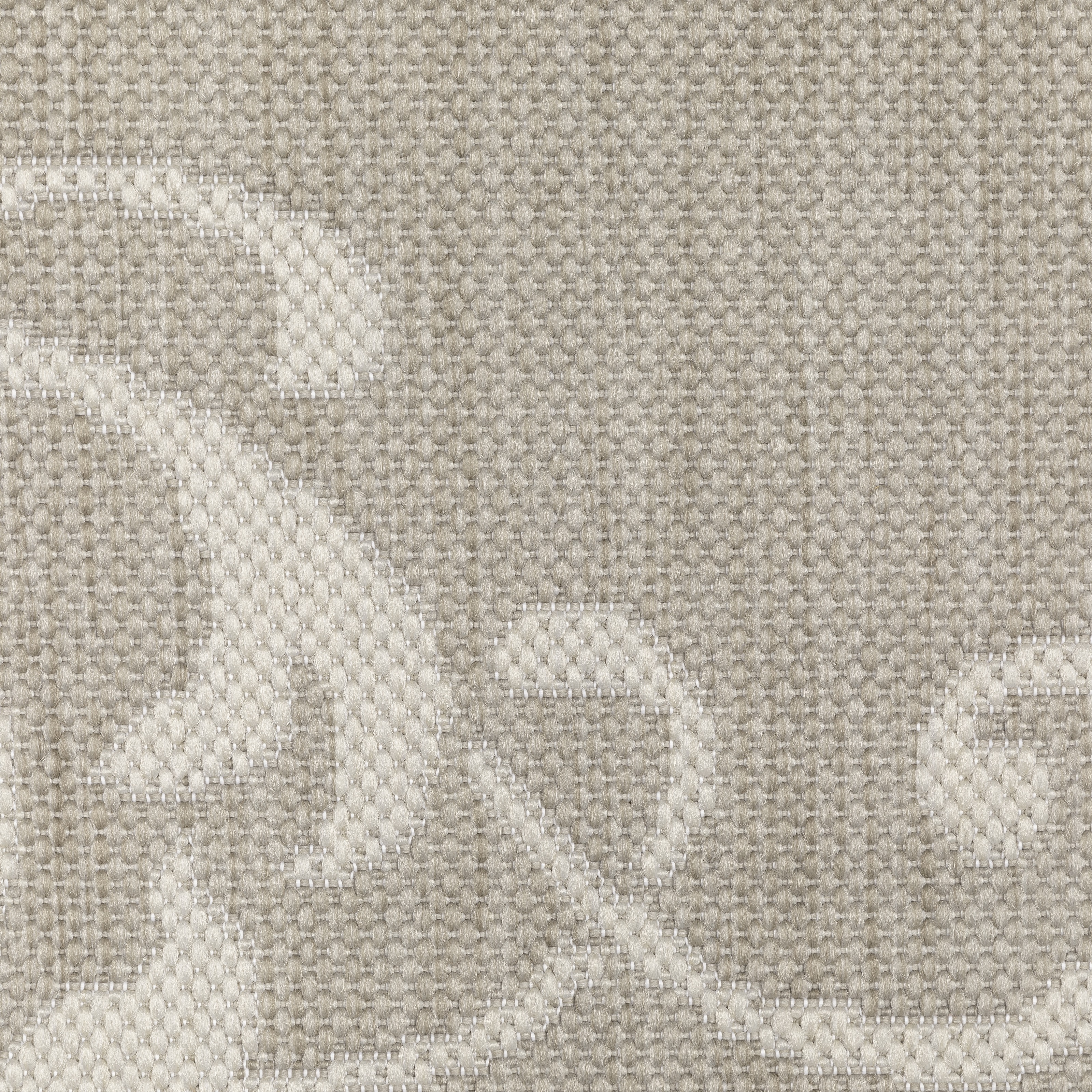 Avalon Home 8' x 10' Gray and Taupe Floral Medallion Outdoor Rug