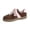 Pink_015, variant on Domuza Women's Retro Suede Low Top Sneakers, Color Block Stripe Lace Up Casual Walking Shoes, Classic Comfort Fashion Sneakers for Daily Outdoor Wear Yellow 8.5(EU-41)