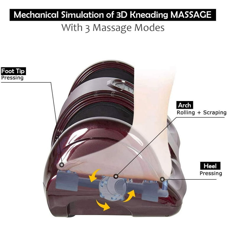 Luckyermore Foot Massage Machine Kneading Rolling Shiatsu Calf Leg Gift  W/Remote