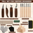 thumbnail image 4 of West Bay Wood Carve Kit, 27 Pcs Wood Carving Tools Set, Complete Woodwork Whittling Kit Chisels Set with Carving Knives, Father' Day Gifts for Men Dad Husband, 4 of 8