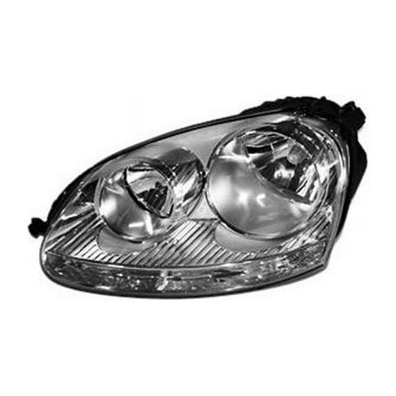 Left Driver Side Headlight Assembly - Compatible with 2005 - 2010 Volkswagen Jetta 2006 2007 2008 2009