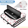 thumbnail image 6 of Zipper Binder with Shoulder Strap 2 inch 3 Ring Waterproof File Folder Organizer Bag 500 Sheet Cute Pink Flamingos and Palm Trees, 6 of 8