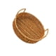 thumbnail image 2 of Inteprter Bandeja tejida, bandejas de almacenamiento con asa, de pan ligero, cesta de almacenamiento de cocina portátil, sala de estar, Decoración del hogar Goma de flor amarilla 35 cm * 4.5 cm, 2 of 6