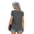 thumbnail image 2 of Guardurnaity Camiseta de manga corta para mujer, camisa transpirable con estampado informal, blusa de fiesta de trabajo deportivo, ropa de primavera Prendas para la parte del cuerpo Flor negra SG, 2 of 6