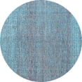 thumbnail image 1 of Ahgly Company Indoor Round Abstract Light Blue Modern Area Rugs, 6' Round, 1 of 4