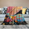 thumbnail image 2 of COMIO Throw Blanket Cocktail Graphic Art Super Soft Warm Large Flannel Blanket Juice Blanket Print Throw Blanket Lightweight Cozy Moving Blankets Fuzzy Blanket for Bed Couch Sofa, 2 of 6
