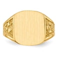 thumbnail image 4 of 14K Yellow Gold Ring Band Signet 14.0x12.5mm Closed Back Men's, Size 7, 4 of 5