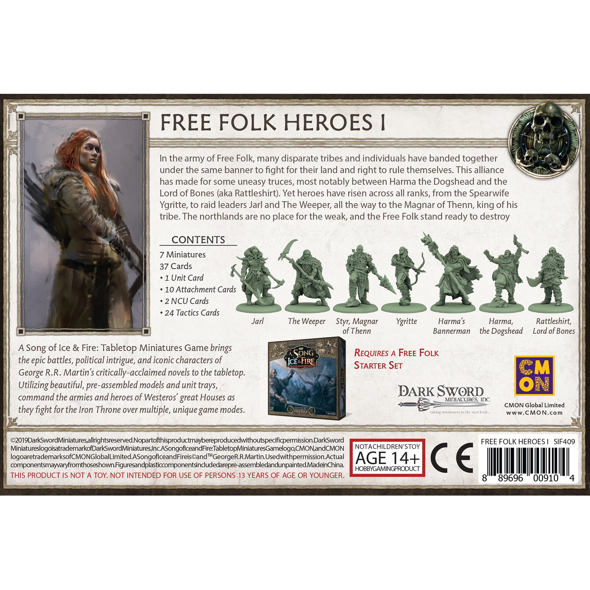 A Song of Ice & Fire Tabletop Miniatures Game: Free Folk Heroes Box 1  Expansion, by CMON - Walmart.com