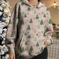 thumbnail image 3 of Christmas Hoodies for Women 2025 Fall Winter Long Sleeve Graphic Oversized Hooded Sweatshirt with Pockets Pullover Top, 3 of 4