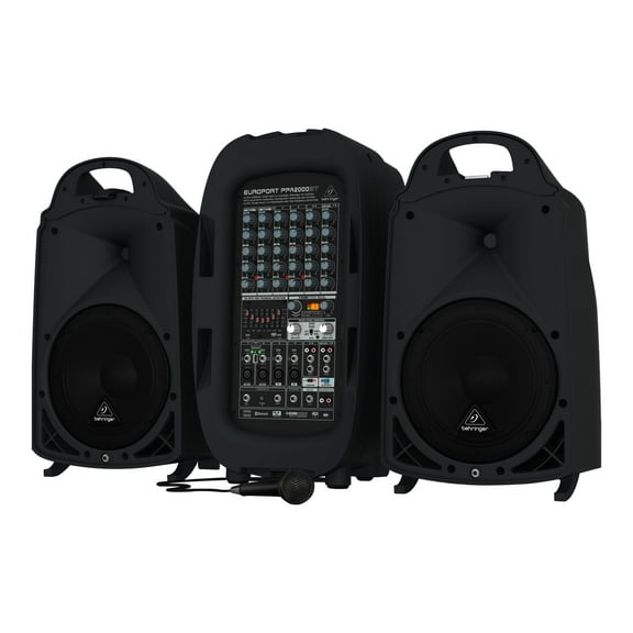 Behringer EUROPORT PPA2000BT Ultra-Compact 2000-Watt 8-Channel Portable PA System with Bluetooth Wireless Technology