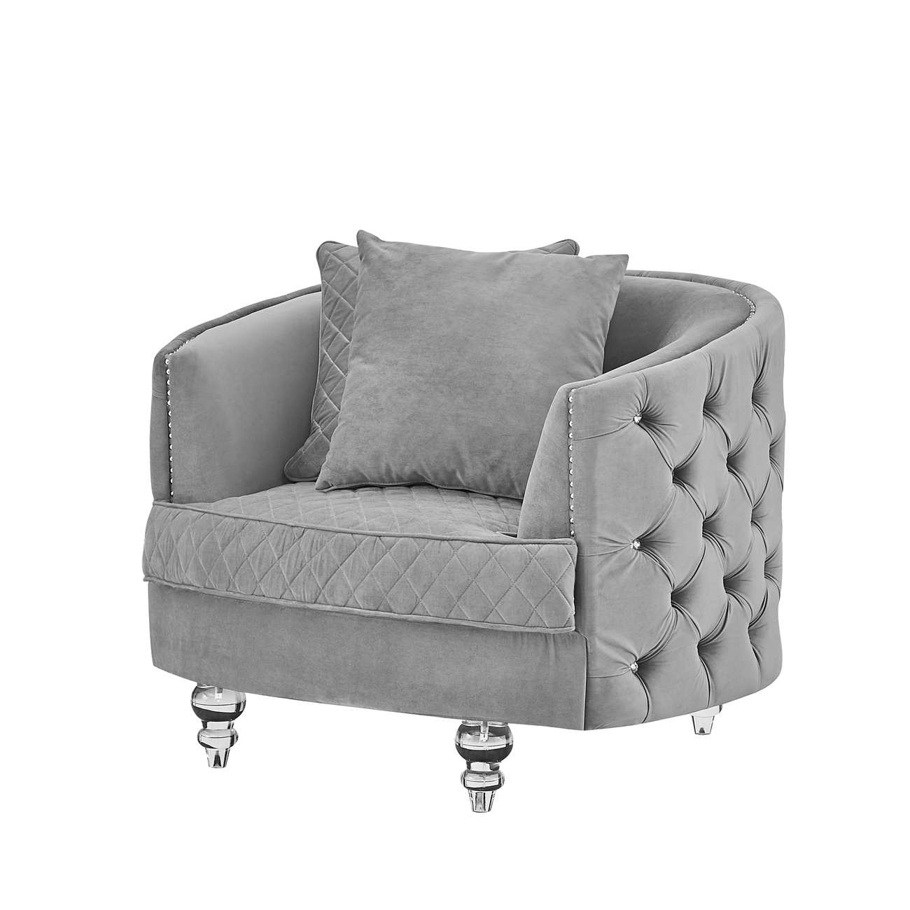 Modern Living Room Chair with Pillow, Accent Chair, Upholstered