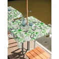 thumbnail image 2 of Square Outdoor Tablecloth with Umbrella Hole St. Patrick's Day Outside Table Cloth Waterproof Patio Table Cover Green Black Plaid Lucky Clovers Check Zipper Tablecloths for Picnic Camping 60x60 Inch, 2 of 8