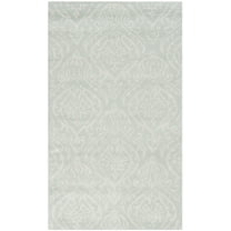 SAFAVIEH Bella Louella Abstract Wool Area Rug, Silver/Ivory, 3' x 5'