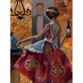 thumbnail image 1 of Cuadros Decorativos Pintura digital Big Dress Girl pintada por números en la pared de la lona DIY (L243) Tmvgtek embutido en tela, 1 of 9