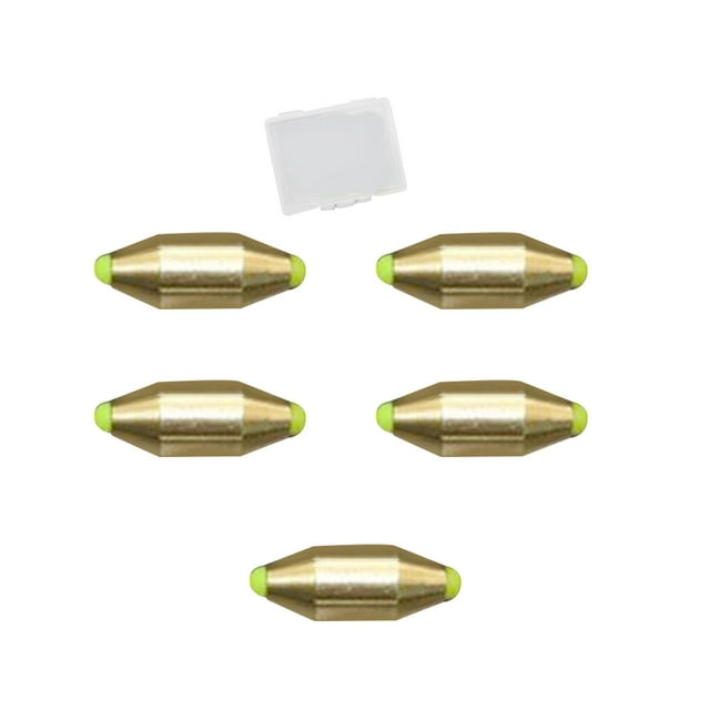 koolsoo Fishing Sinkers Copper Fishing Tackle Accessory with Box Copper Down Sinkers 4.0 5 Pieces
