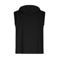 thumbnail image 5 of HBGVBA Men's Hoodie Tank Tops,Sleeveless Blouse with Drawstring,Linen Hooded Solid Color Quarter Zip Casual Athleisure Shirt, 5 of 5