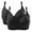 12-Black, variant on YWDJ Bras for Women Plus Size Push up 2 Pack Closure in Back Comfortable Bras No Wires Bras Adjustable Straps Half Cup Wrap Sleep Bras Padded Comfortable Bras Solid Comfy Bras Pink 40
