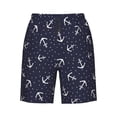 thumbnail image 6 of KLL Anchor Men's Casual Summer Beach Shorts Hawaiian Shorts with Pockets-Medium, 6 of 6