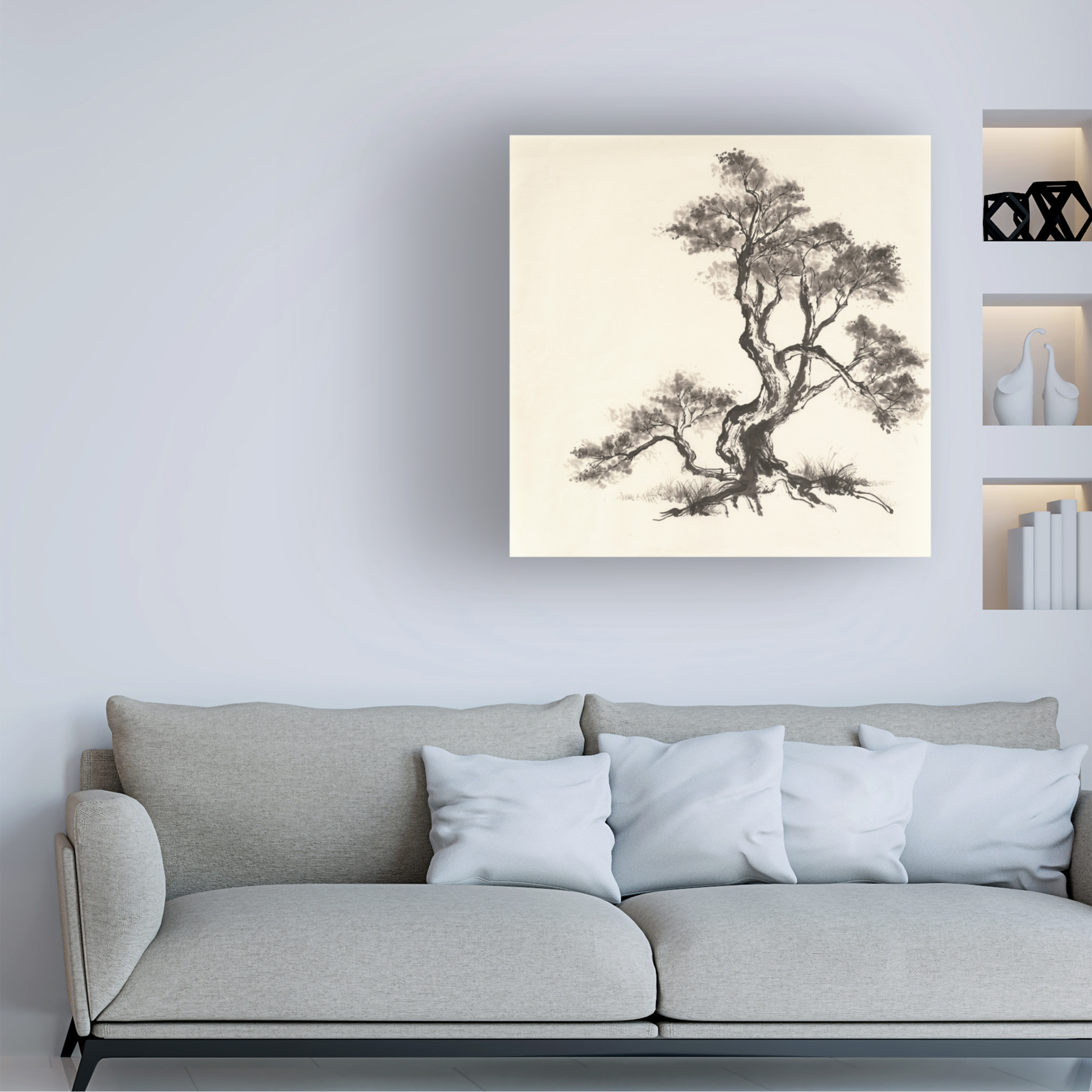 Trademark Fine Art 'Sumi Tree I' Canvas Art by Chris Paschke