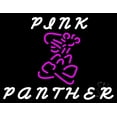 thumbnail image 1 of Pink Logo Panther LED Neon Sign 15 x 19 - inches, Black Square Cut Acrylic Backing, with Dimmer - Bright and Premium built indoor LED Neon Sign for café, club, party, event and stroefront., 1 of 7