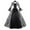 #01Black, variant on yoeyez Victorian Dress Women Rococo Ball Gown Vintage Medieval Dress Plus Size Lace Up Cinch Corset Dress Flare Sleeve Wedding Guest Long Gothic Costumes Navy,L