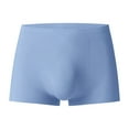 thumbnail image 2 of Lufly Men Casual Solid Sexy Hip Lift Breathable Non-marking Boxer Briefs Boxer Underwear Pants,Sky Blue,XXXXL, 2 of 3