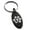 Black, variant on Stainless Steel Letter S Initial Cat Dog Paws Monogram Engraved Small Oval Charm Keychain Keyring