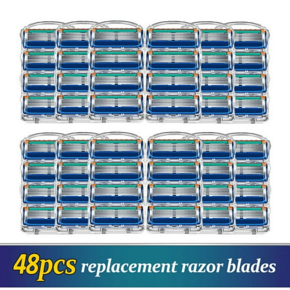 48 Packs Of 5 Blades Compatible With Gillette Fusion Proglide Power Replacement Razor Kit