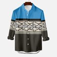 thumbnail image 2 of Hombres Casual Botones Vaquero Tema Sin posicionamiento Estampado Turndown Cardigan Camisa de manga larga Pompotops oipoqjl49734, 2 of 4