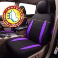 thumbnail image 3 of Flying Banner Car Seat Covers 9 PCS Front Seats and Rear Bench Polyester Cover Black with Purple, 3 of 5