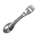 thumbnail image 1 of Advancent Conveniente vajilla multifuncional para acampar, juego de abridor de tenedor y cuchara, tenedor de fruta de acero inoxidable Sporks Kits de desorden para acampar plata, 1 of 6