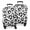 White and Black-1, variant on Purple Leopard Print Luggage Cover Fashion Suitcase Cover Baggage Covers Fit 25-28 Inch Luggage (Go Travel)