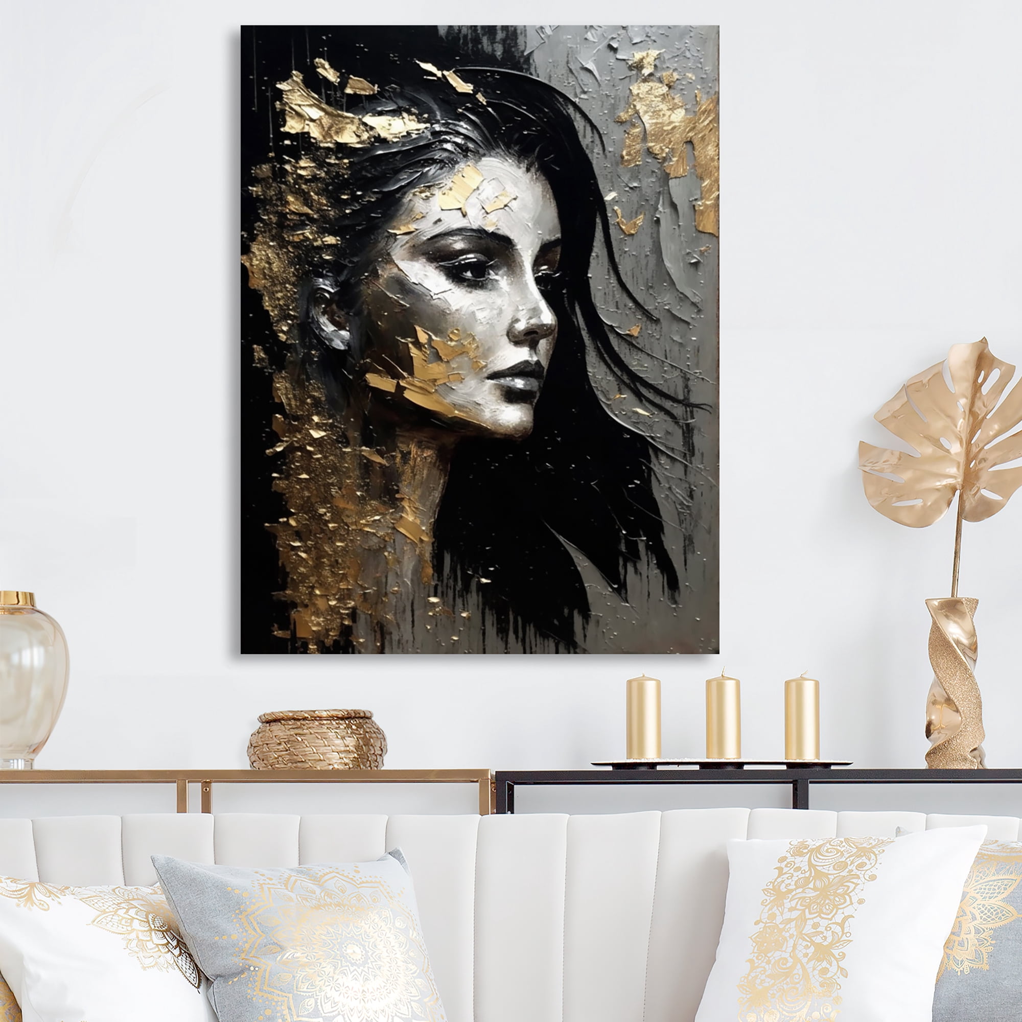 Designart Style Icon Portrait V Canvas Wall Art