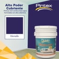 thumbnail image 2 of PINTEX Kit Pinta-me Pintura Vinil-Acrílica 19 L | Incluye Brocha, Mini Rodillo, Felpas, Masking Tape y Plastiprotector | Acabado Mate | Fácil Aplicación | Interiores y Exteriores | Morado, 2 of 5