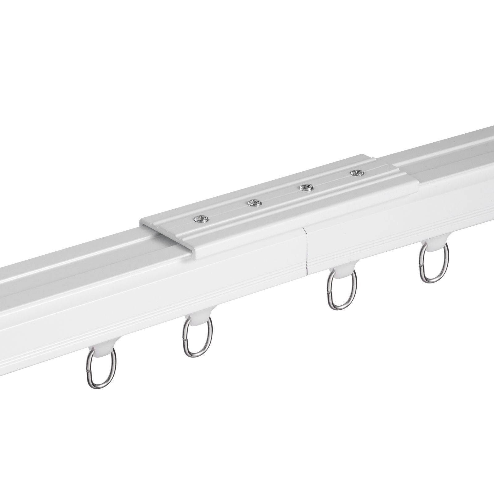 Ceiling Curtain Track Set, 3-Pack 35 Inch Tracks, Aluminum Alloy with Smooth Sliding Runners, Ceiling or Wall Mount, Compatible with Various Curtain Types