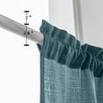 thumbnail image 4 of Yancorp Teal Curtains 84 Inch Length for Living Room 2 Panels Linen Textured Sheer Curtain Set Light Filtering Semi Sheer Drapes Curtains for Bedroom(Teal,W52 X L84), 4 of 5