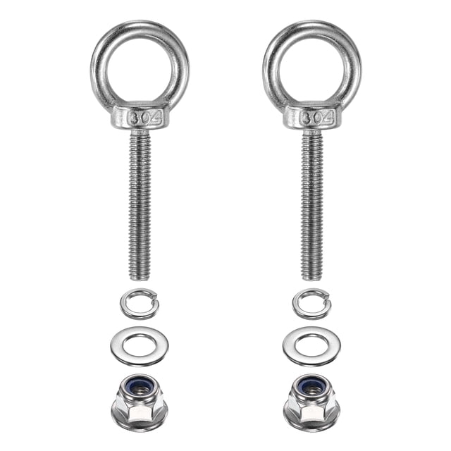 Uxcell Boulon de Levage en Acier Inoxydable M6 x 40mm, 2 Pcs 302