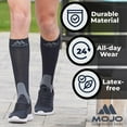 thumbnail image 6 of Mojo Unisex Compression Socks 20-30mmHg for Edema, Swelling, DVT - Black, Small, 6 of 8