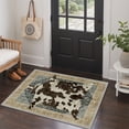 thumbnail image 2 of KUETH 2'x3' Cow Area Rugs for Living Room, Non Slip Machine Washable Vintage Boho Rug, Low Pile Print Rug for Bedroom Dining Room Home Office, 2 of 9