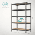 5Tier Shelves Garage Boltless Assembly Adjustable Shelving Units 23.6