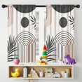 thumbnail image 5 of Blackout Kids Curtains,Brown Boho Geometric and Plant Pattern Childrens Insulated Curtains Set Of 2,Bedroom Essentials,Toddler Room Decor 42x54in(106x137cm), 5 of 5