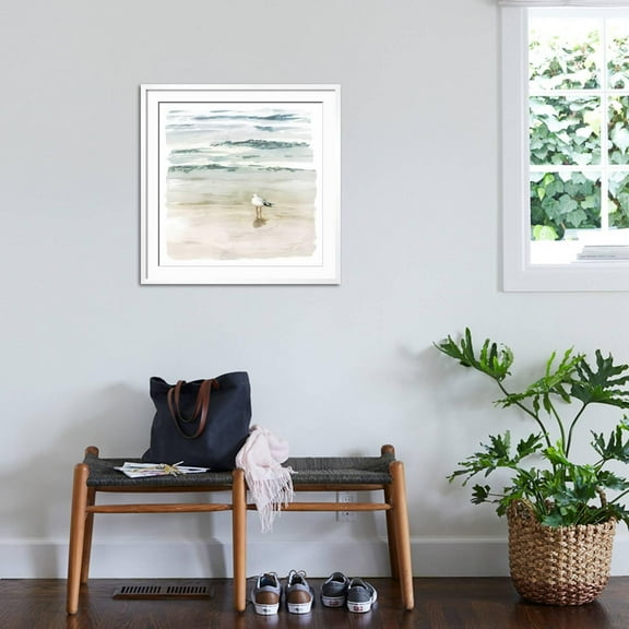 Art.com Seagull Cove II Art Print by Victoria Borges, White Frame Wall Art, 29" x 29"