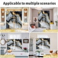 thumbnail image 6 of Black Golden Marble Kitchen Curtains 84 Inch Length, Modern Ink Painted Aesthetics Grommet Top Bedroom Living Room Curtains, Light Filtering Cafe Curtain Drapes 2 Panels Set 84''x84'', 6 of 9